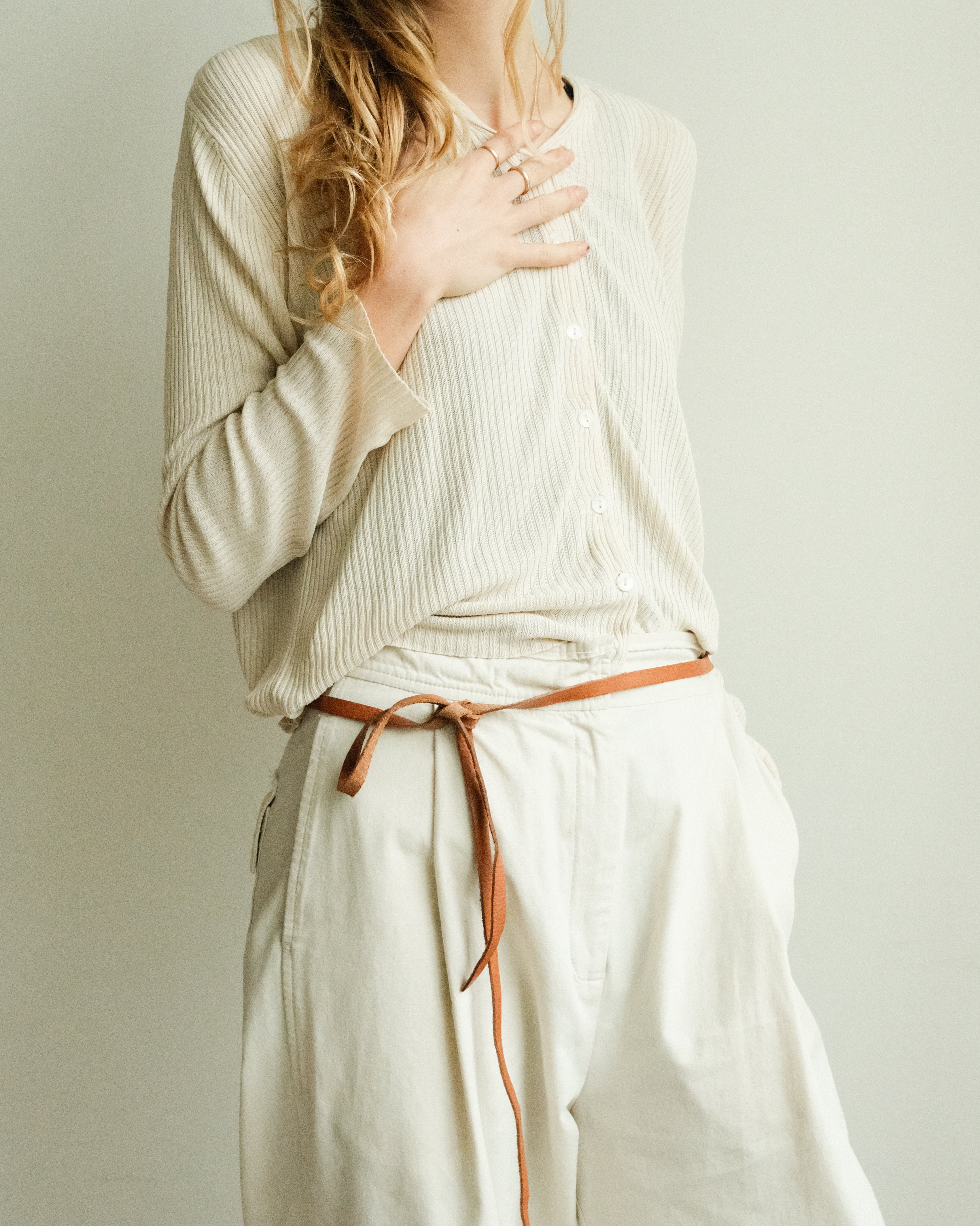 1cm belt - marrone