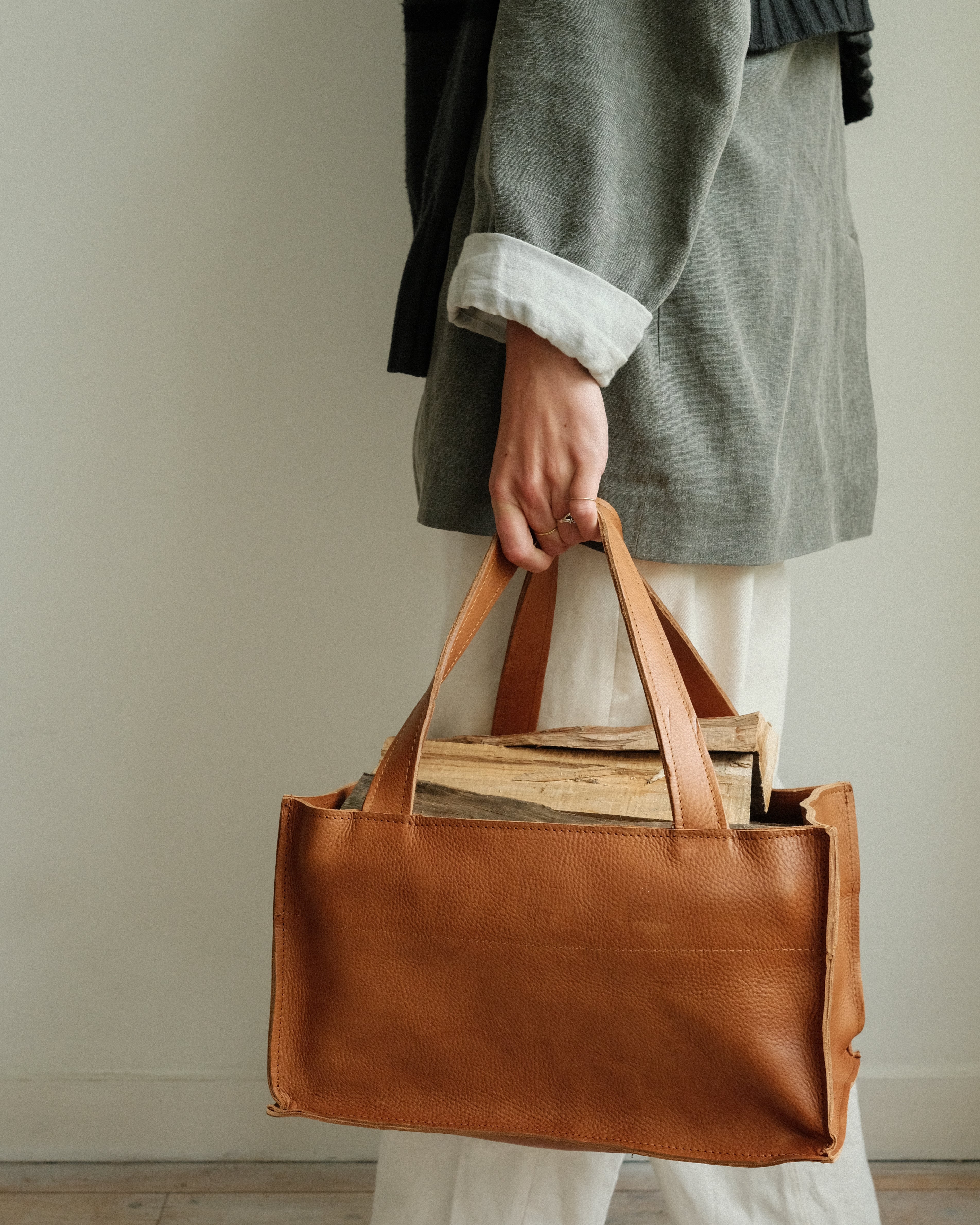 WOOD BASKET small - marrone
