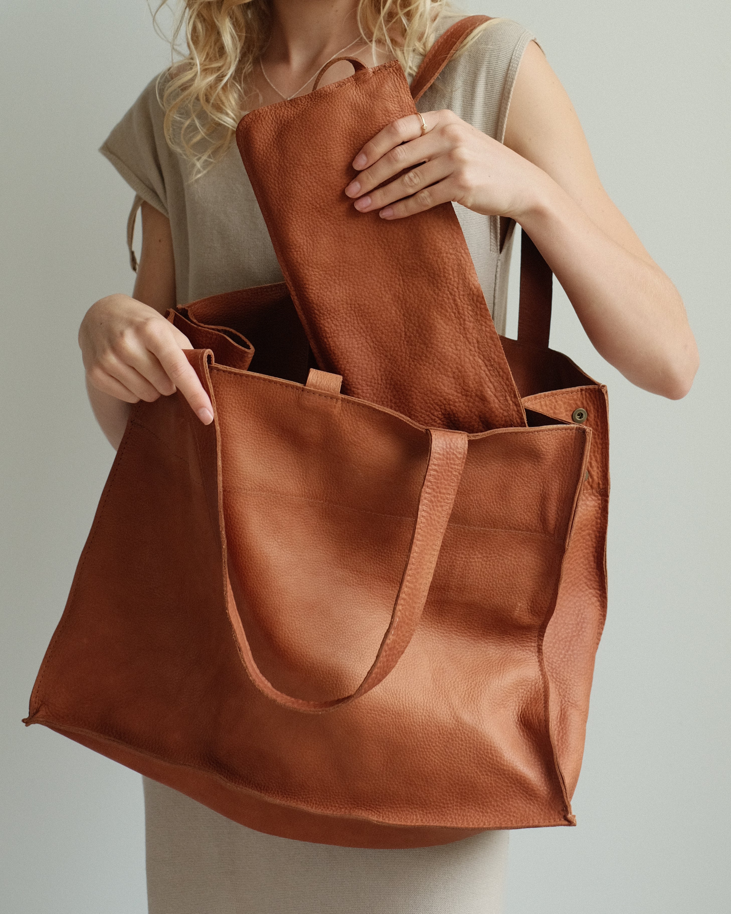 SHOPPER medium - marrone
